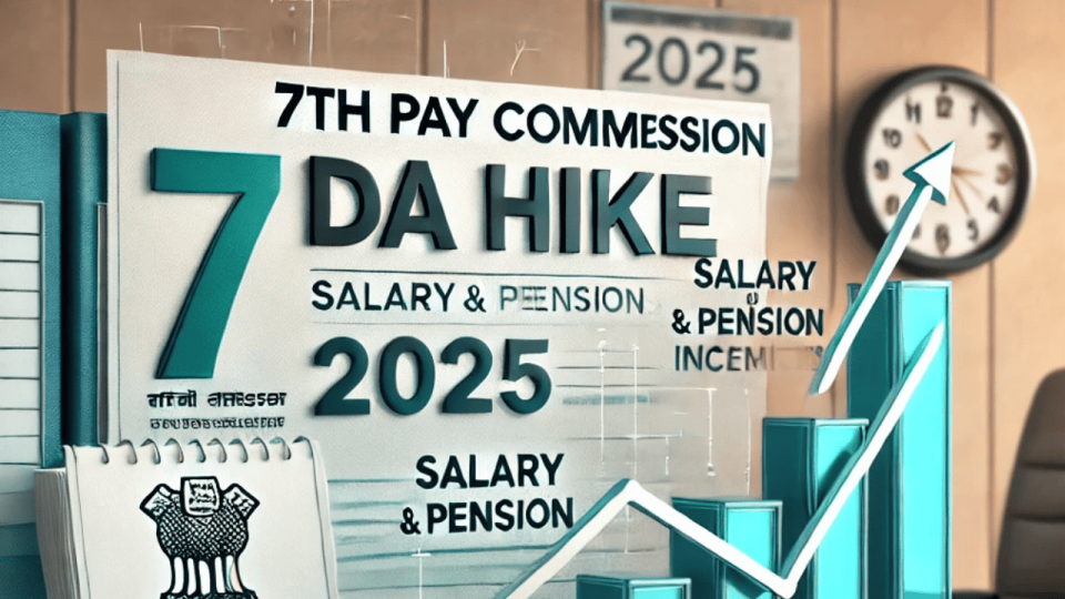 Illustration representing the 7th Pay Commission DA hike and salary increase for central government employees in 2025.